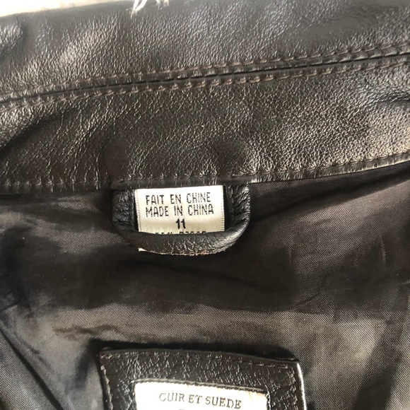 RTG chemise style leather & suede coat size 11 - Picture 10 of 11